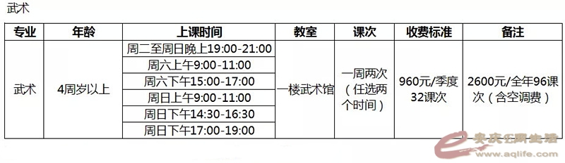 安庆市青少年宫2019年春季全专业课程部署