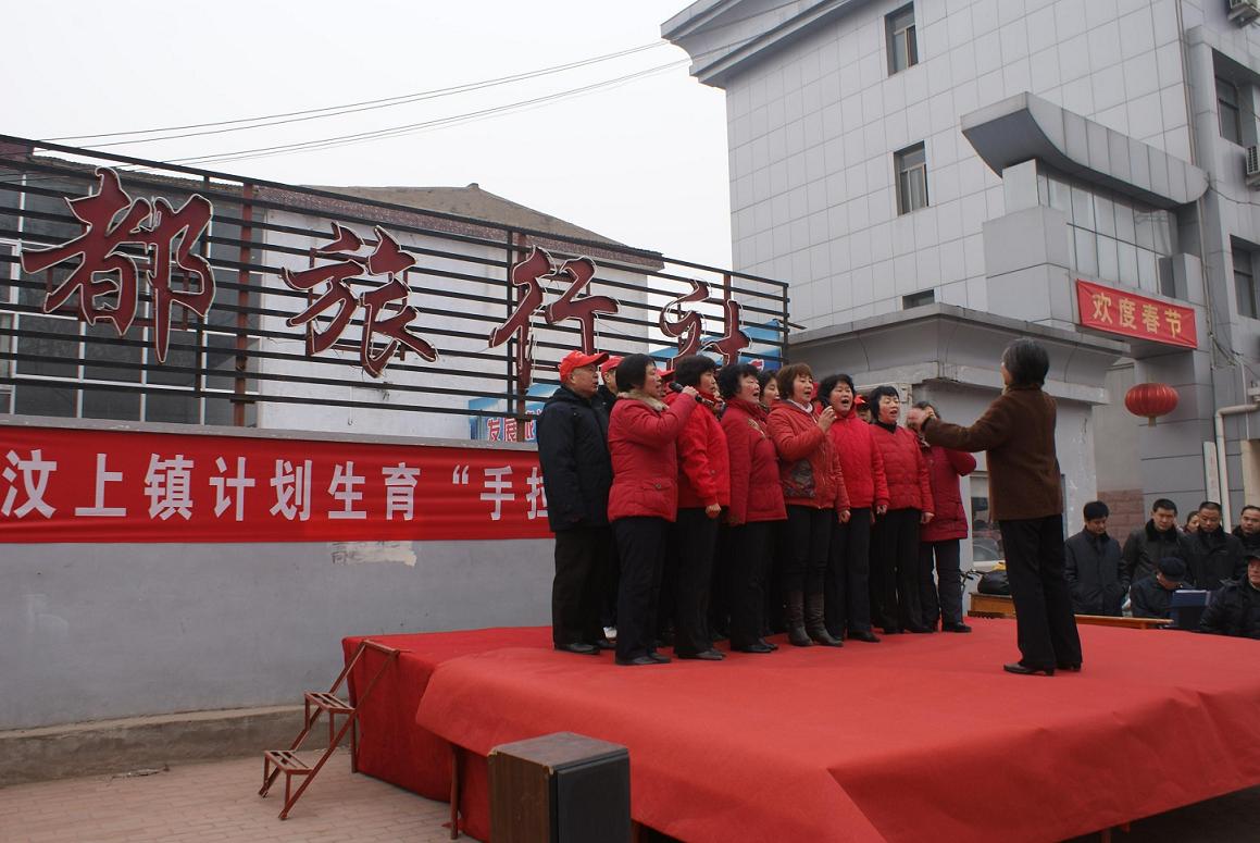 汶上县人口计生局利用元宵节期间外出务工人员返乡时机开展计划生育街头宣传服务活动