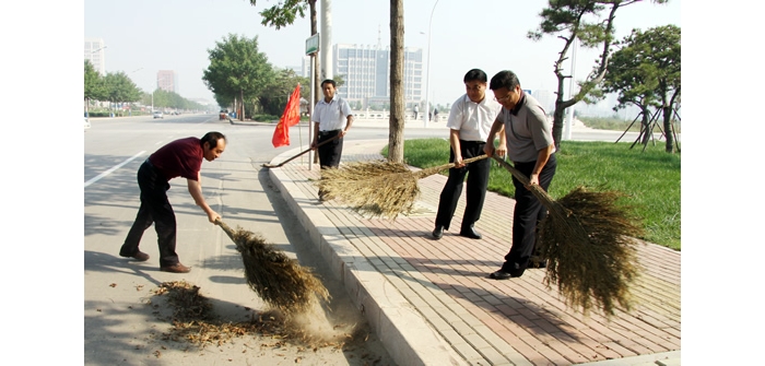 汶上县开展城乡“义务劳动日、文明我先行”环境卫生综合整治活动