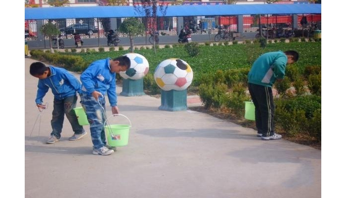 汶上县苑庄镇中心小学大队部建立“红领巾服务岗”