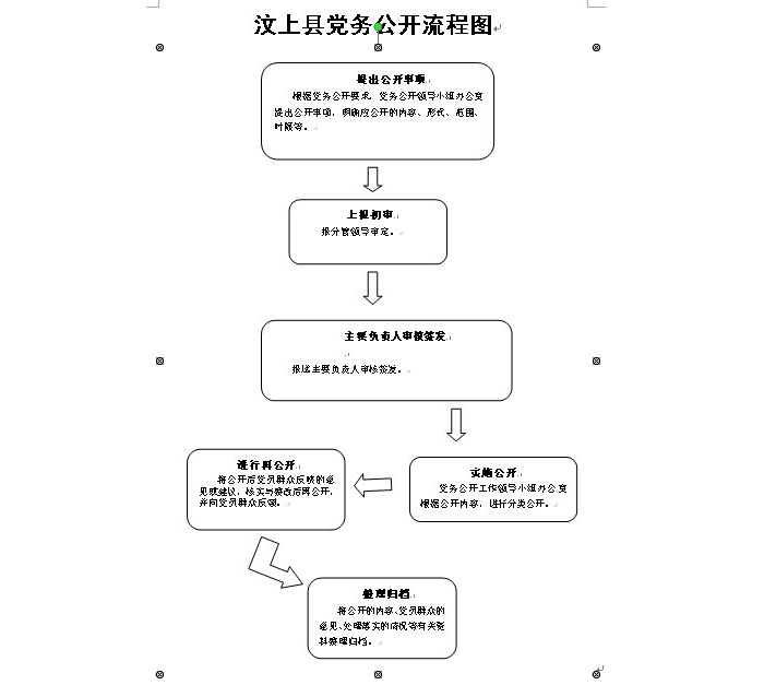 汶上县党务公开流程图