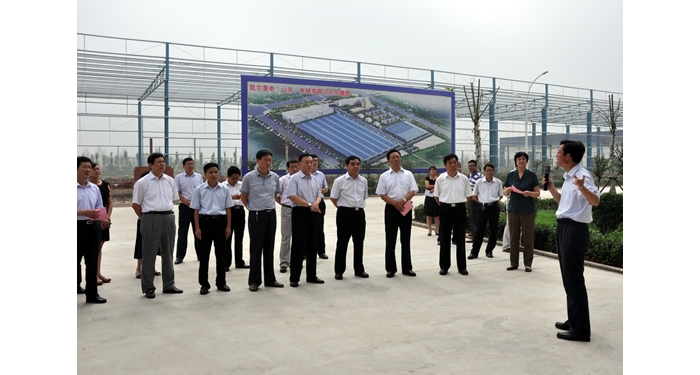 胡新符、杨安娜、崔修连、周峰、王允国等视察汶上县大项目建设工作