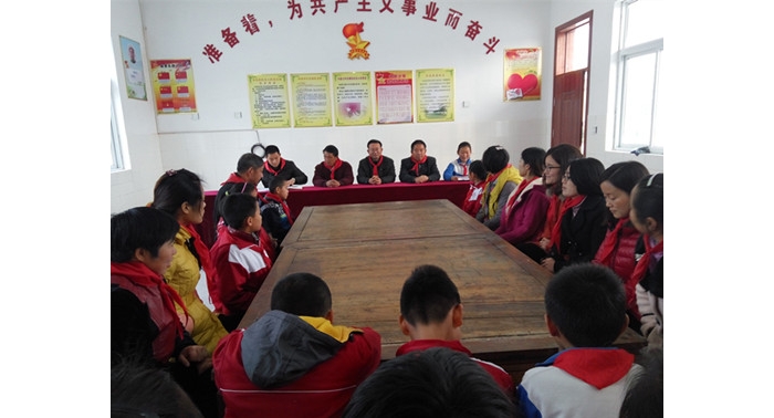 郭楼镇阳坝小学少先大队第一次例会暨少先队队室观摩学习进行本文为汶上信息港转载自互 ...